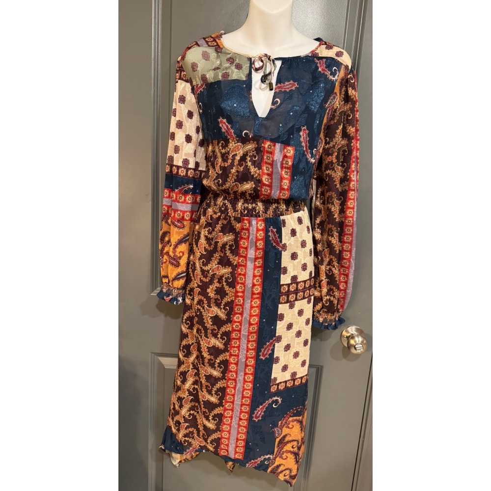 Reba Multicolor Long Sleeve Dress